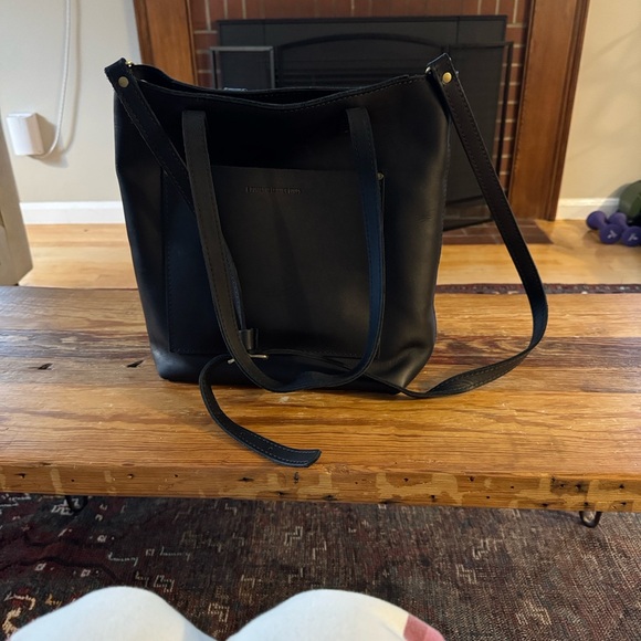 Portland Leather Black Tote Bag like new - Picture 2 of 6